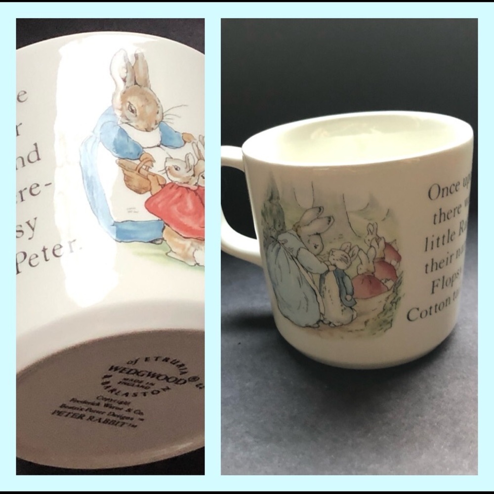 Wedgwood Bone China Beatrix Potter Rabbit Family Cup 🥕